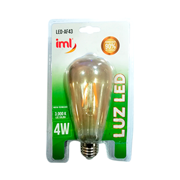 Foco Led Iml FOCO LED VINTAGE (AMBAR) LUZ CÁLIDA | Grupo IML - México y Centroamérica L.
